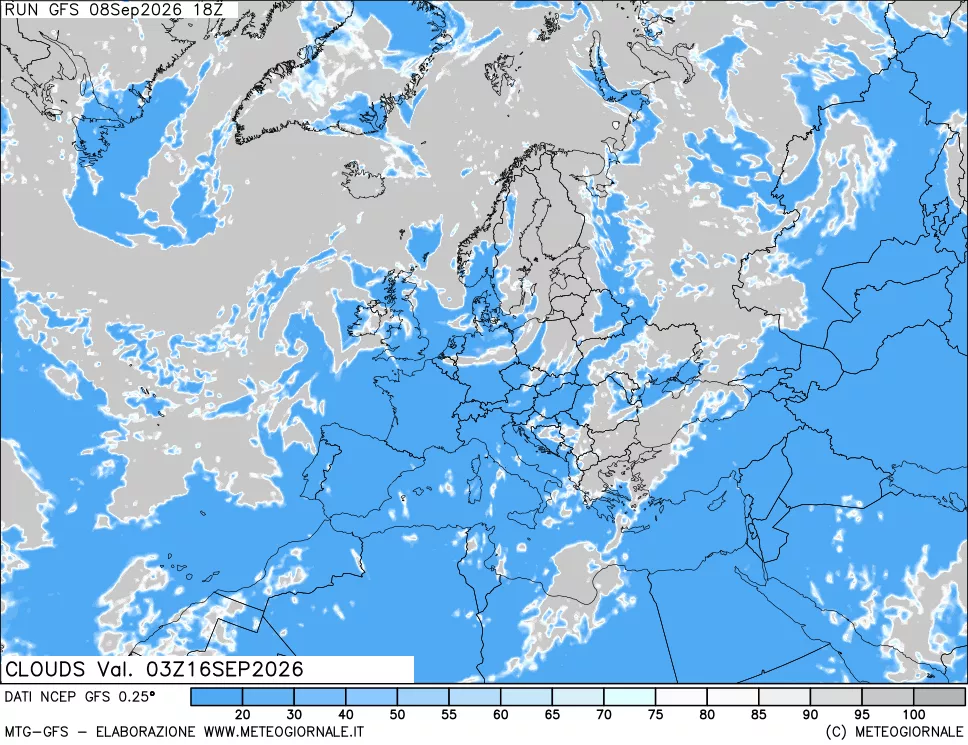 mappa Nuvolosità totale