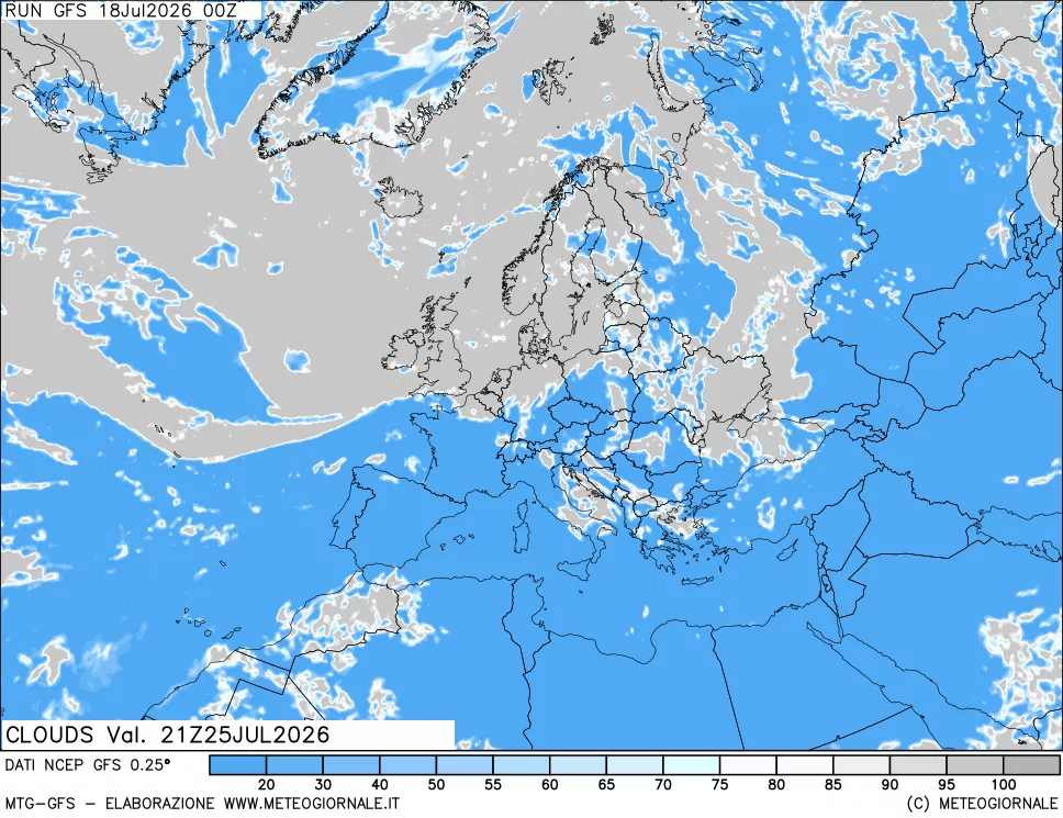 mappa Nuvolosità totale