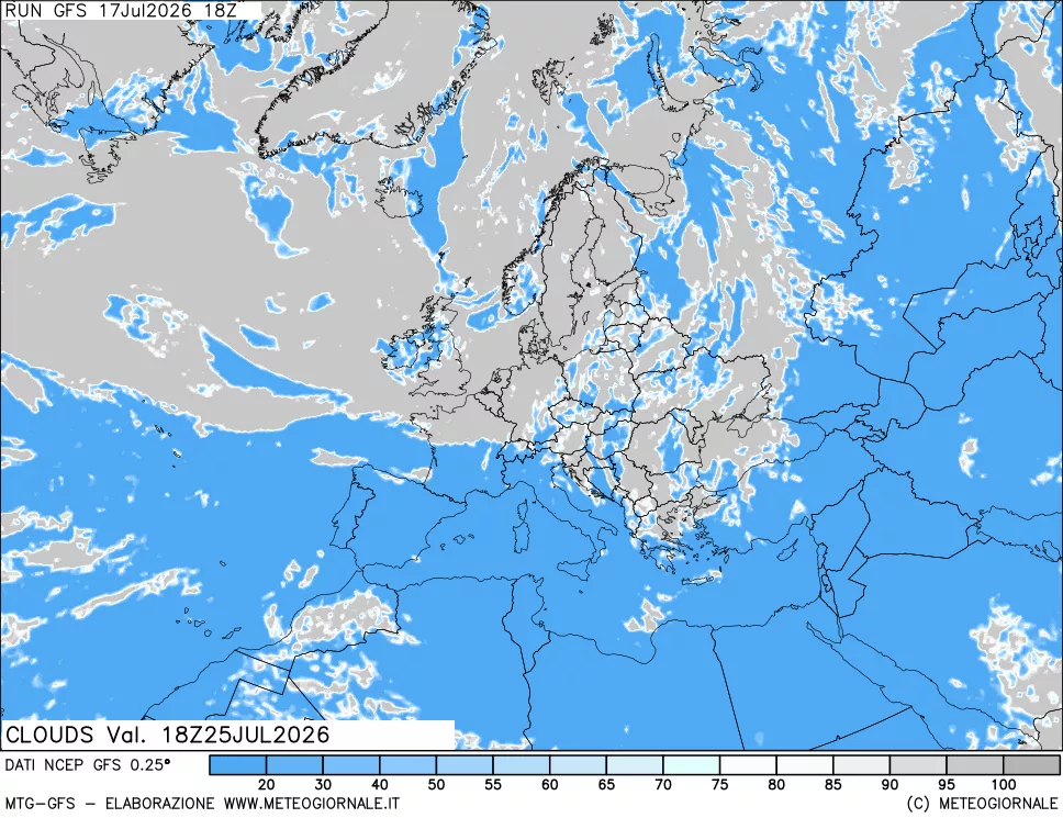 mappa Nuvolosità totale
