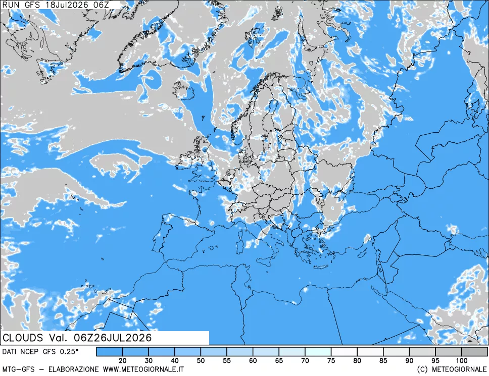 mappa Nuvolosità totale