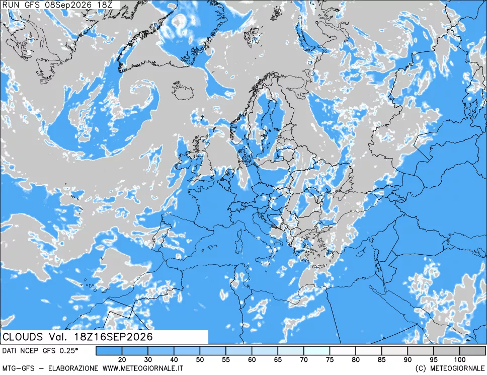 mappa Nuvolosità totale