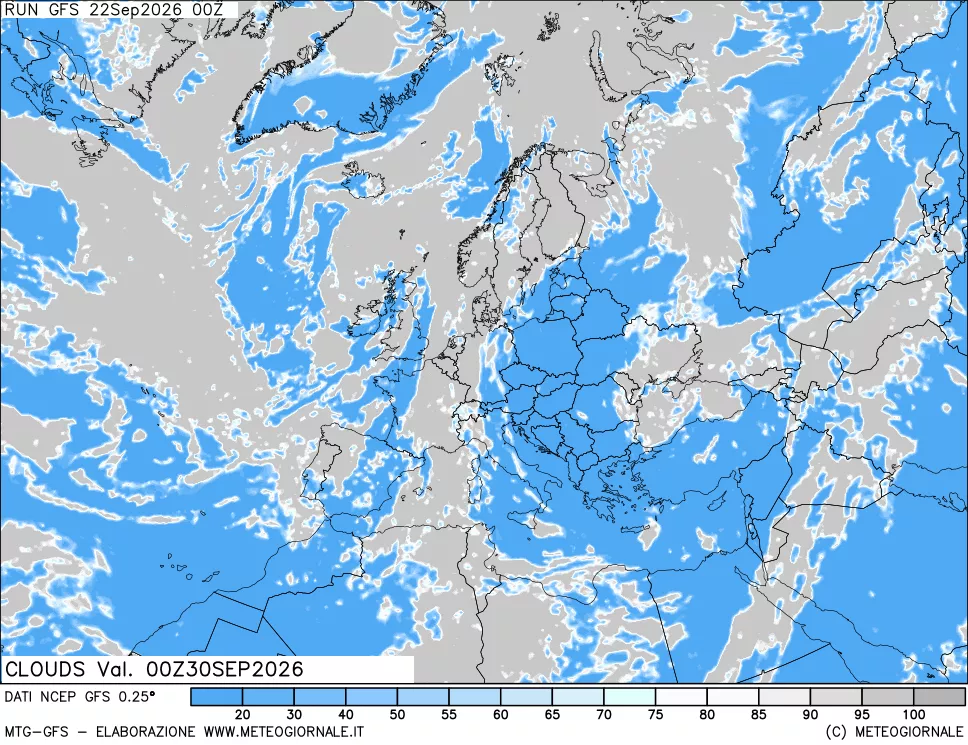 mappa Nuvolosità totale