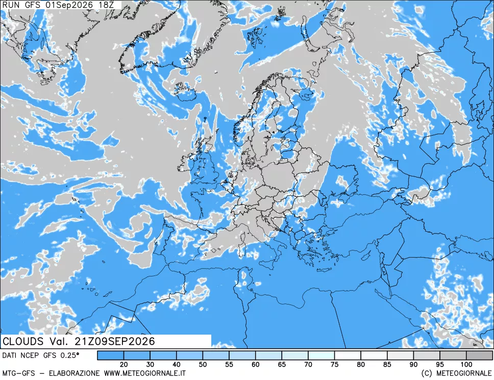 mappa Nuvolosità totale
