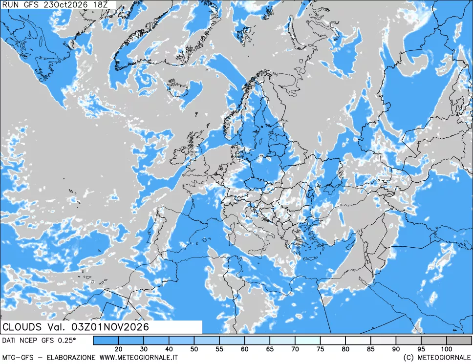 mappa Nuvolosità totale
