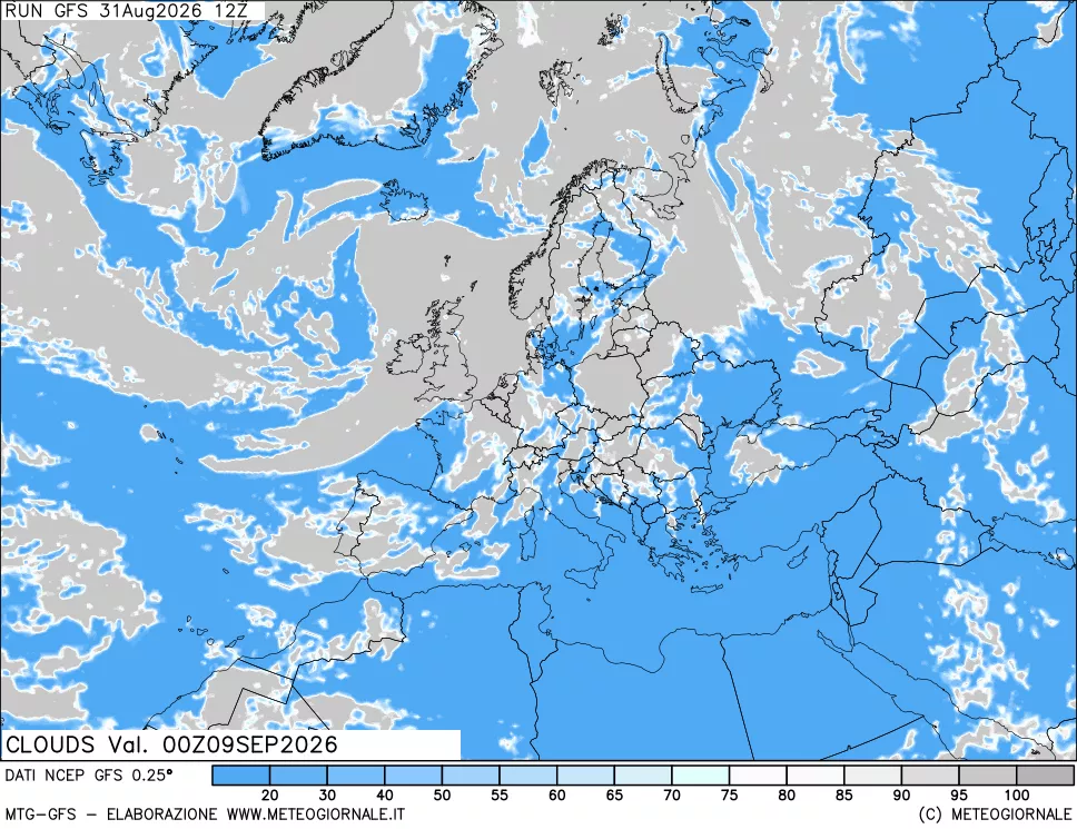 mappa Nuvolosità totale