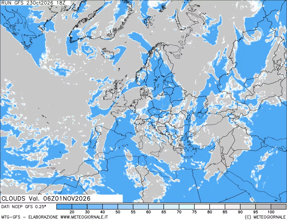 mappa Nuvolosità totale