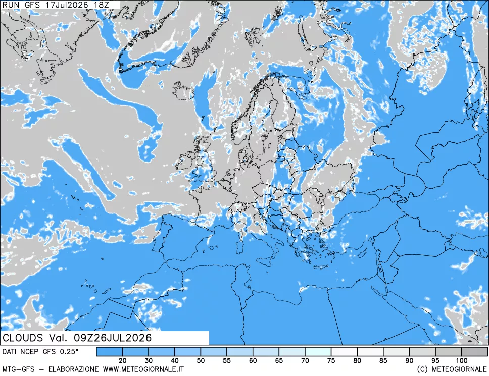 mappa Nuvolosità totale