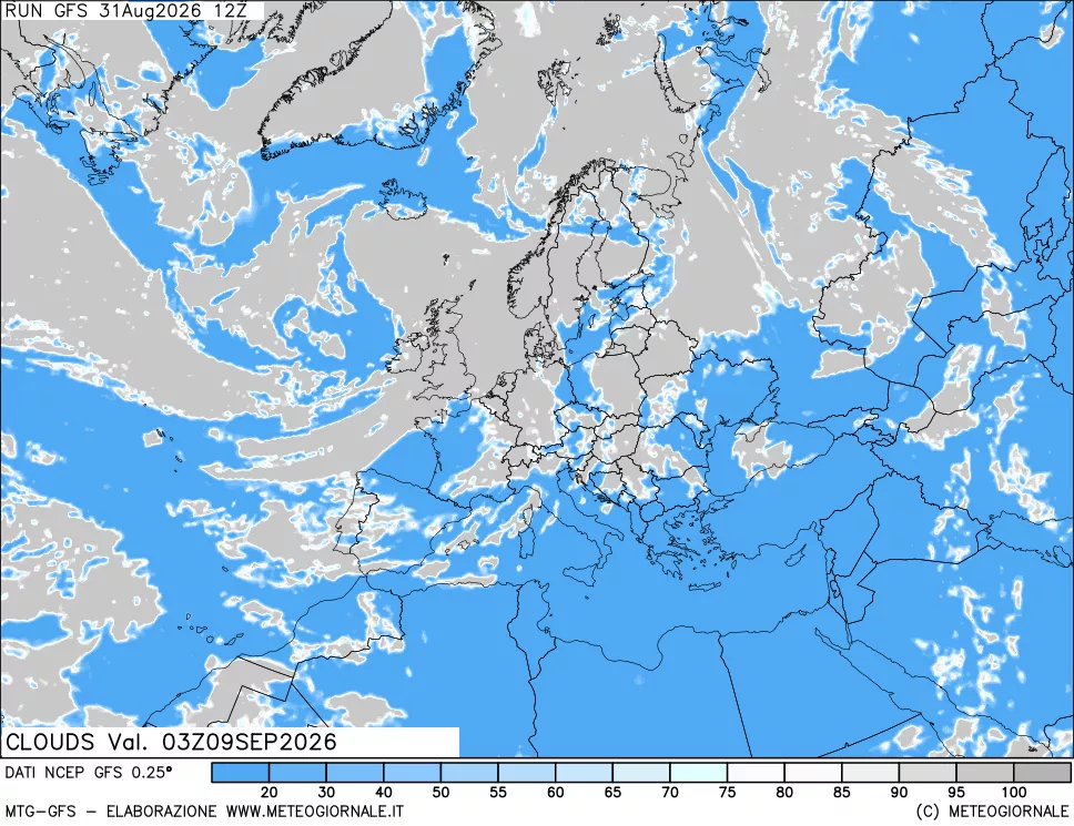 mappa Nuvolosità totale