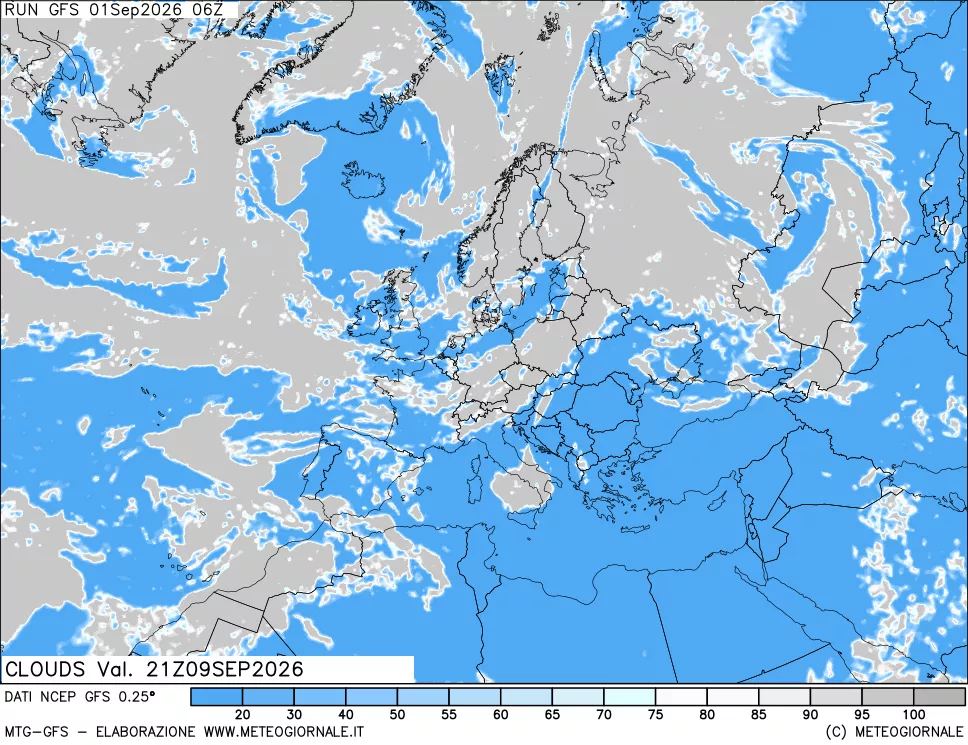 mappa Nuvolosità totale