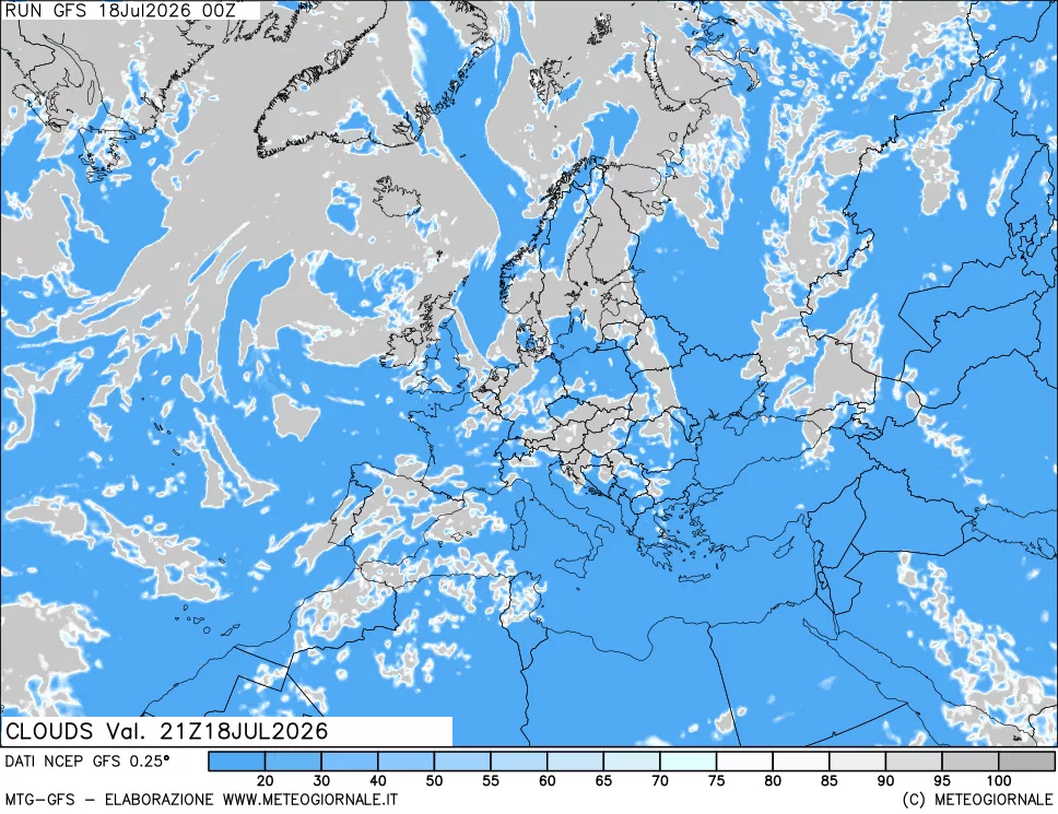 mappa Nuvolosità totale