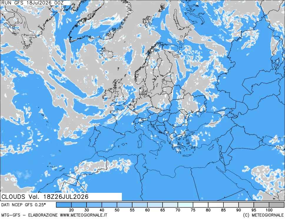 mappa Nuvolosità totale