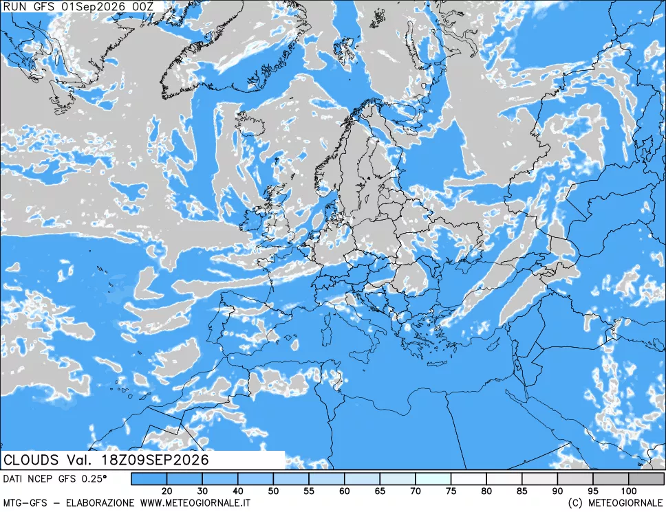 mappa Nuvolosità totale