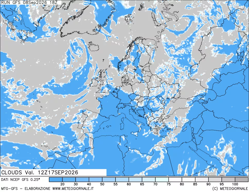 mappa Nuvolosità totale