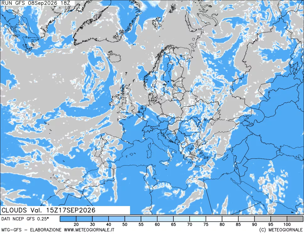 mappa Nuvolosità totale