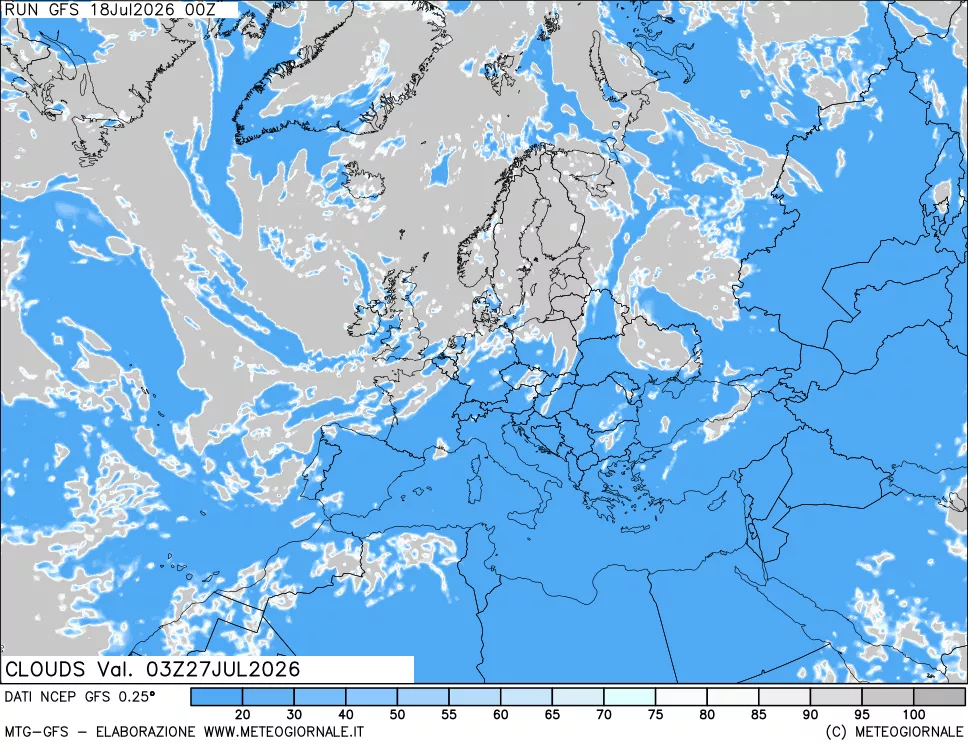 mappa Nuvolosità totale