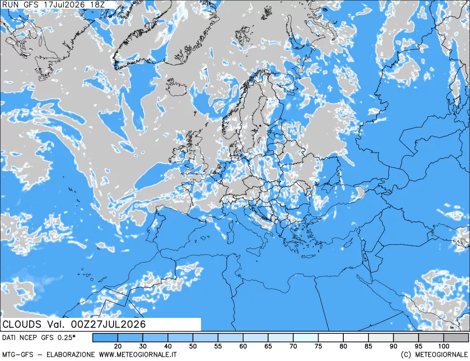 mappa Nuvolosità totale