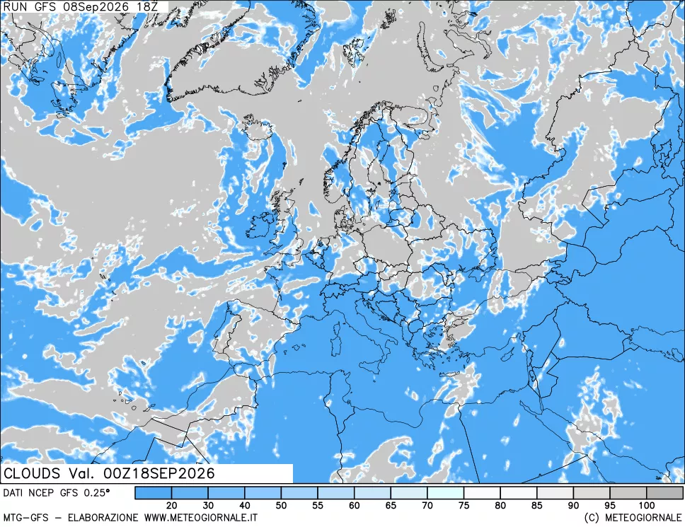 mappa Nuvolosità totale