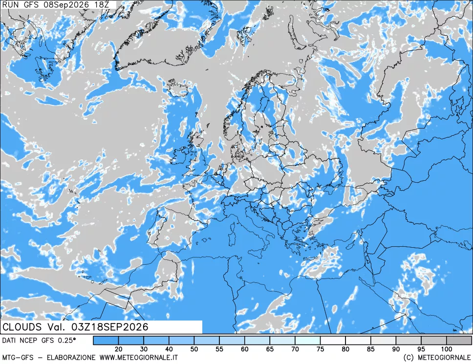 mappa Nuvolosità totale