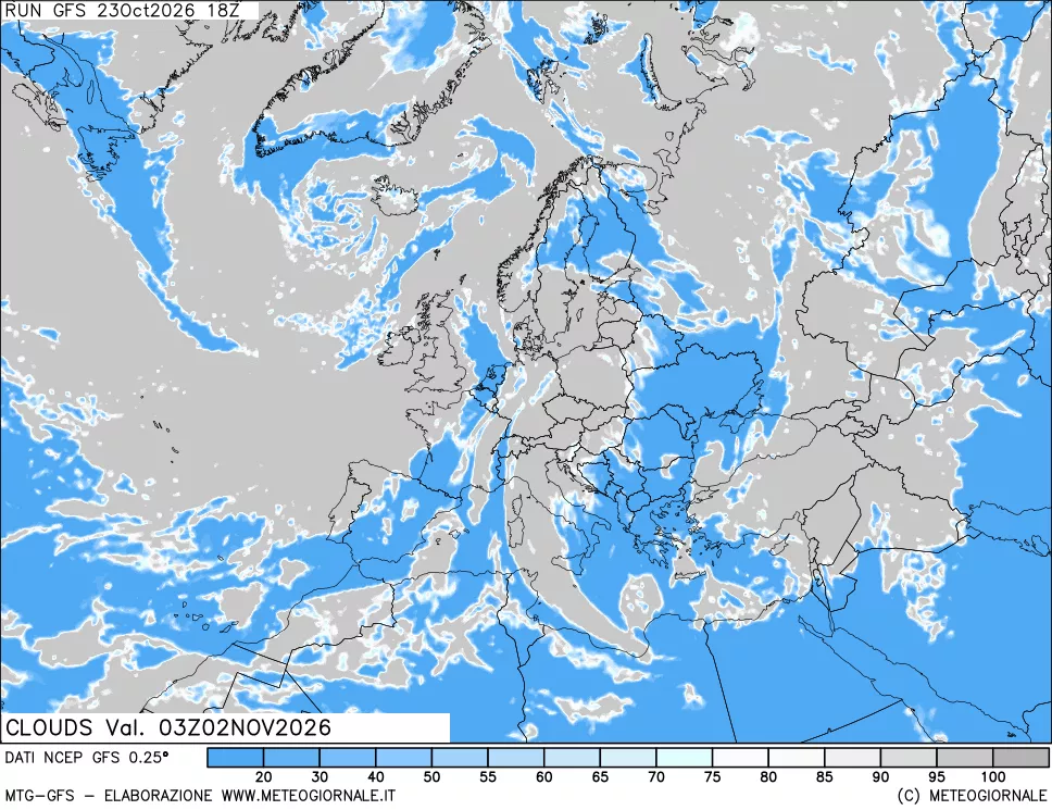 mappa Nuvolosità totale