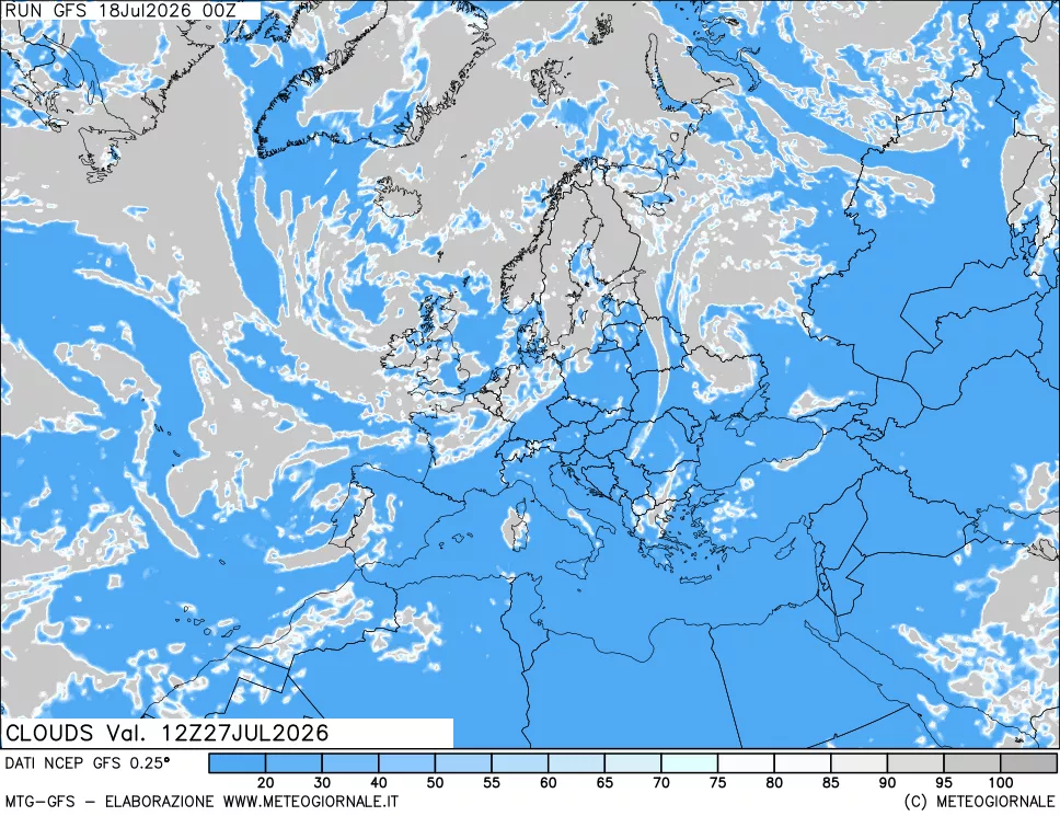 mappa Nuvolosità totale