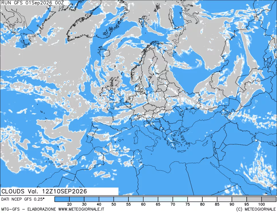 mappa Nuvolosità totale