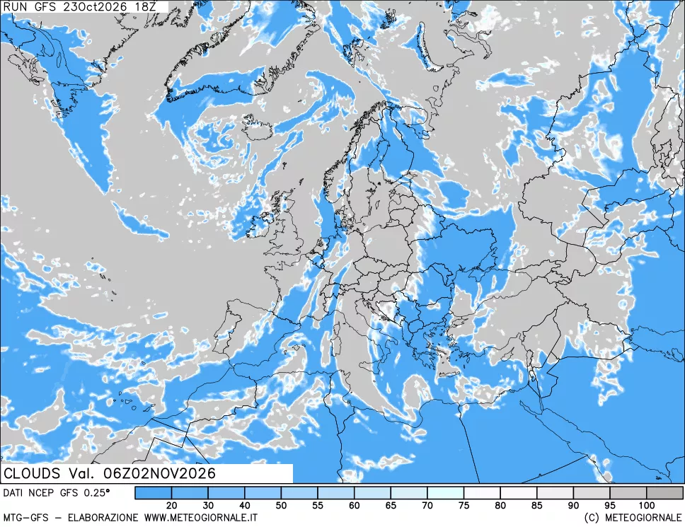 mappa Nuvolosità totale