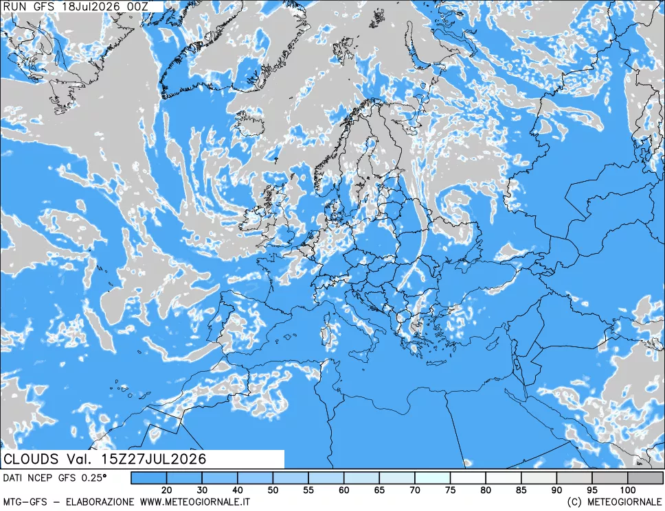 mappa Nuvolosità totale