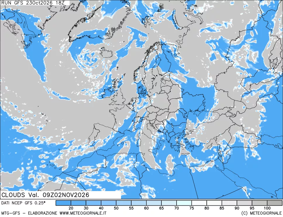 mappa Nuvolosità totale