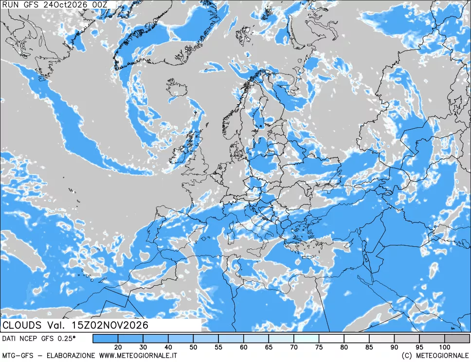 mappa Nuvolosità totale