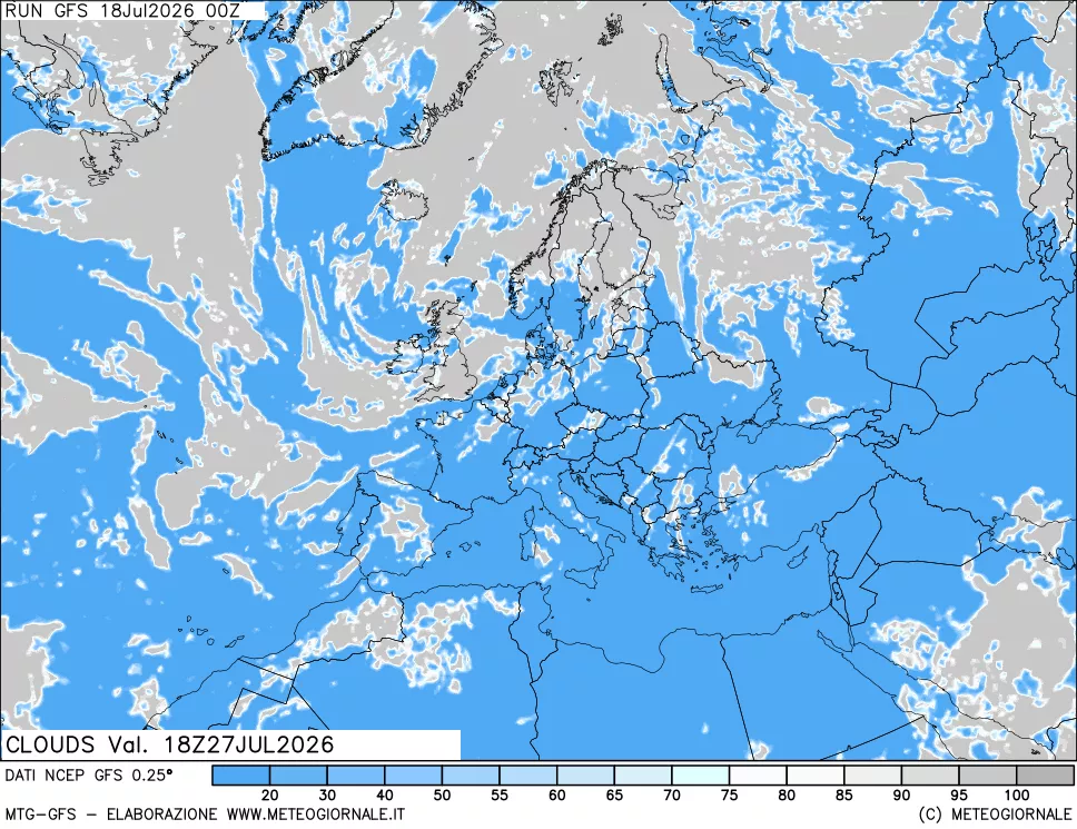 mappa Nuvolosità totale