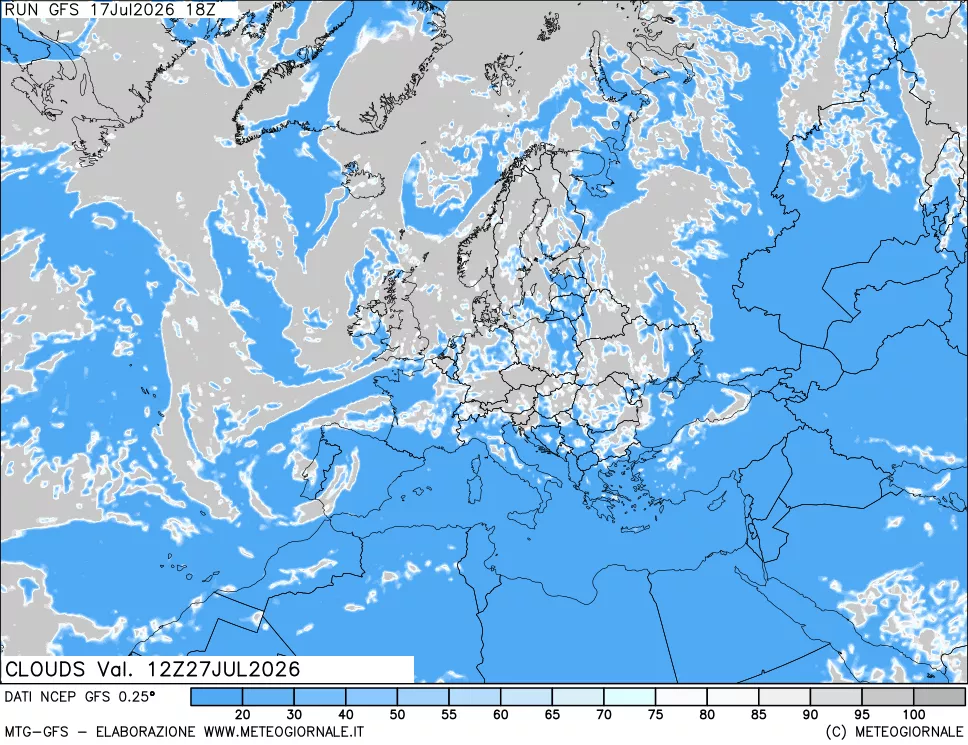 mappa Nuvolosità totale