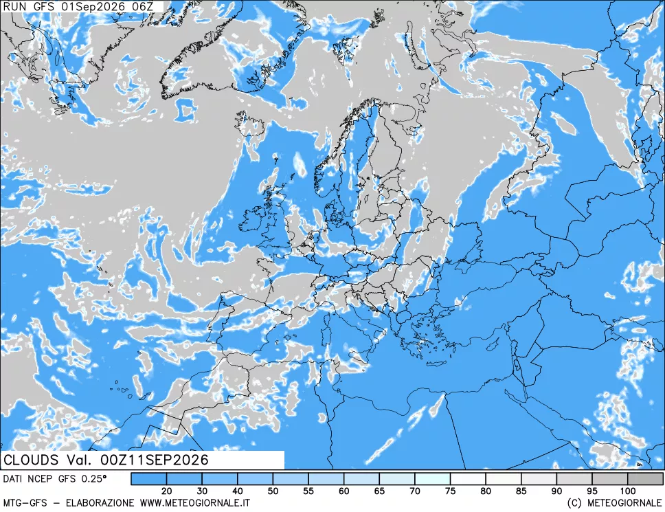 mappa Nuvolosità totale
