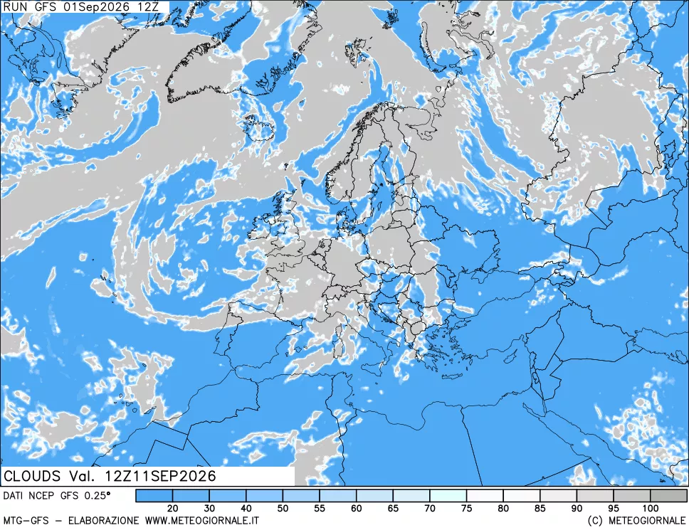 mappa Nuvolosità totale