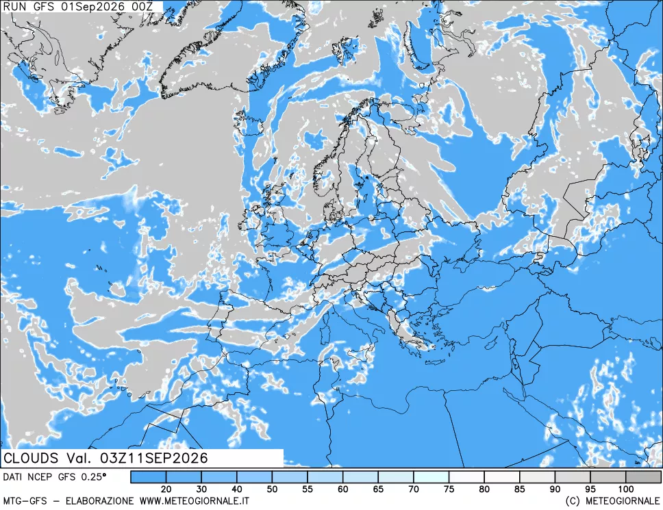 mappa Nuvolosità totale