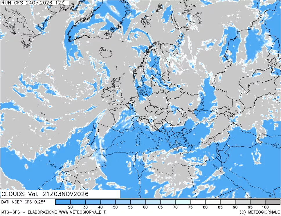 mappa Nuvolosità totale
