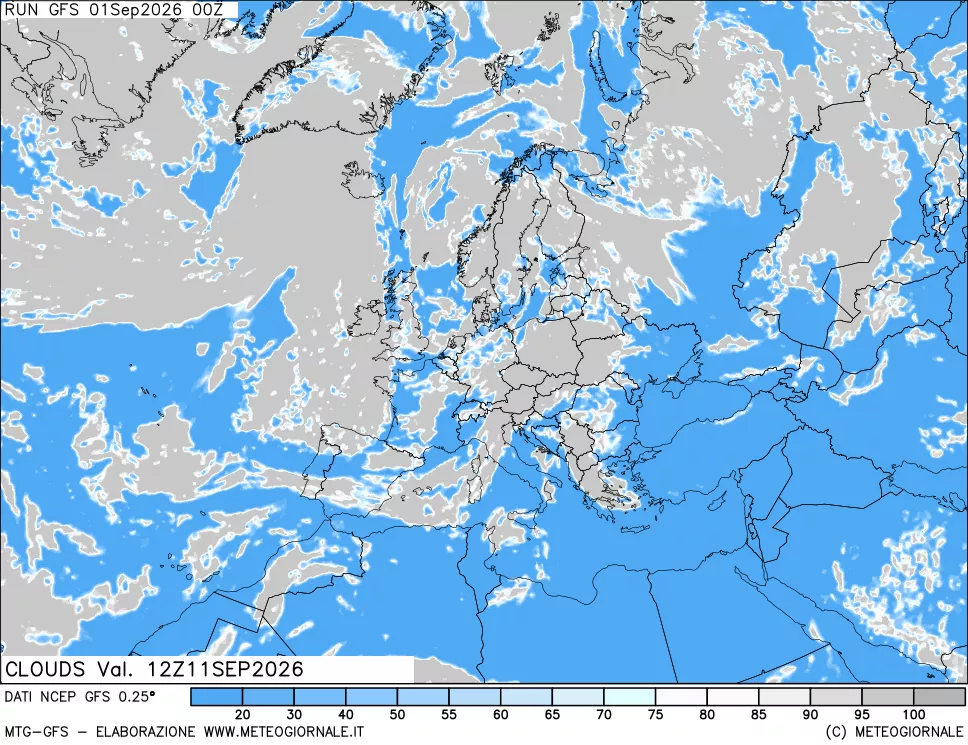 mappa Nuvolosità totale