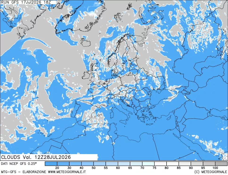 mappa Nuvolosità totale