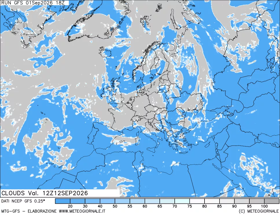 mappa Nuvolosità totale