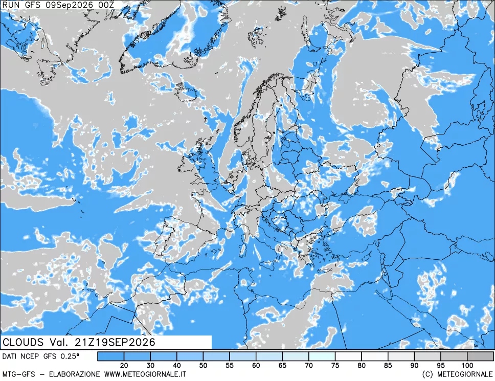 mappa Nuvolosità totale