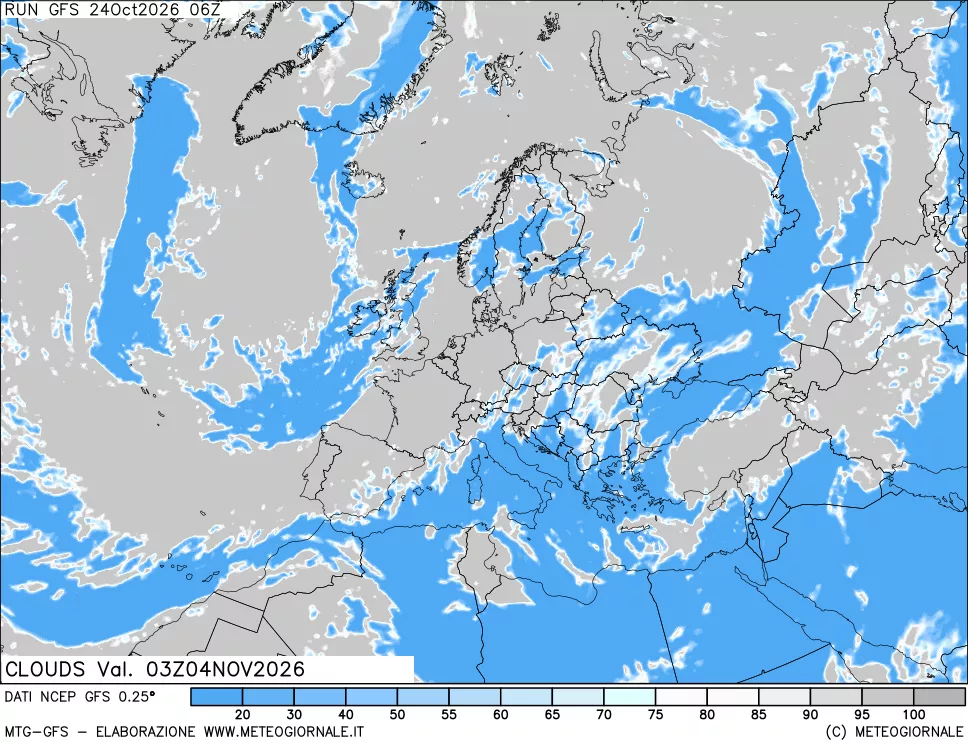 mappa Nuvolosità totale
