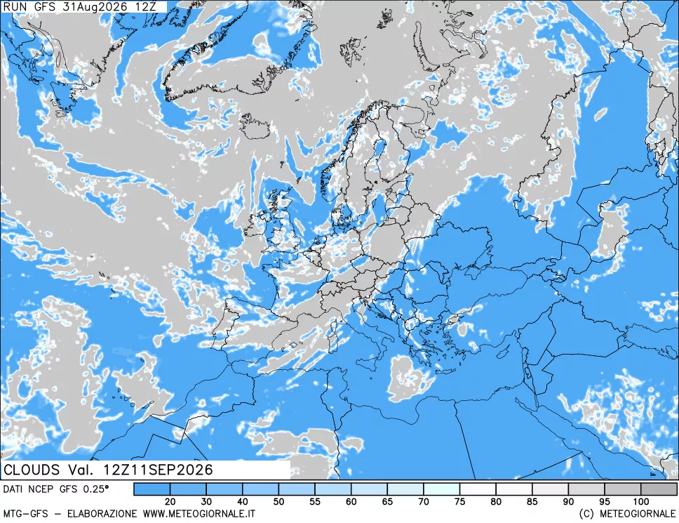 mappa Nuvolosità totale