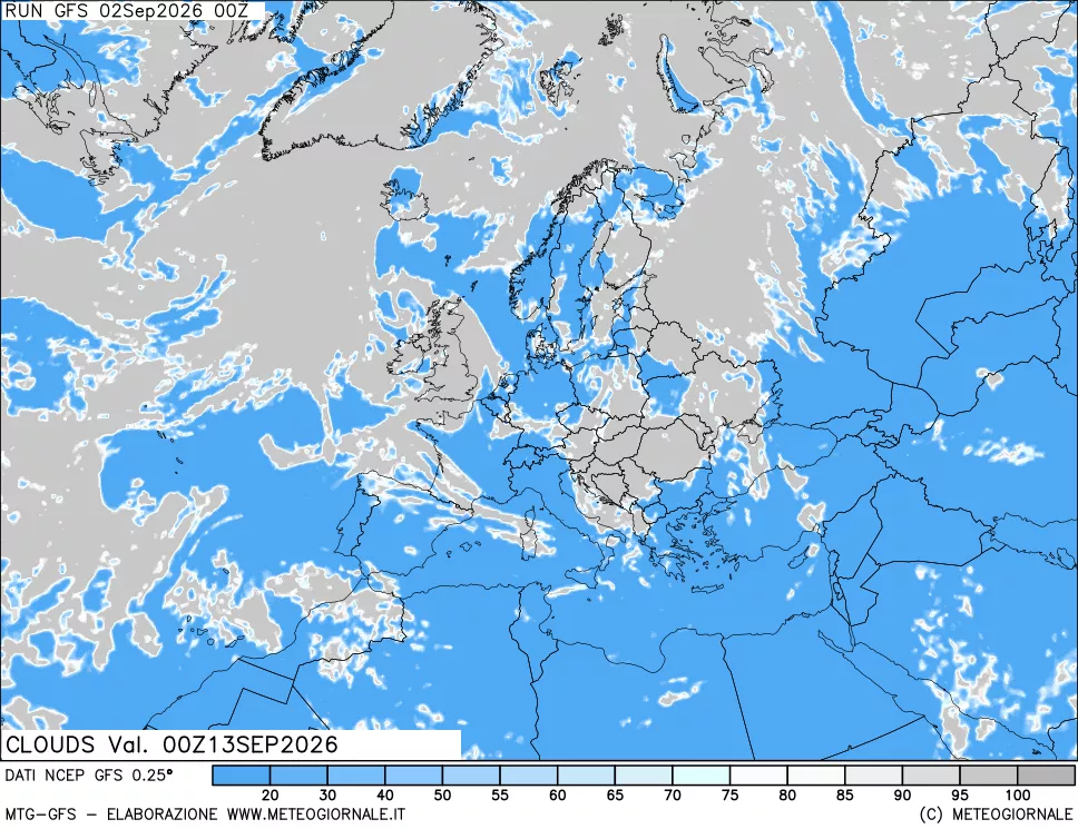 mappa Nuvolosità totale