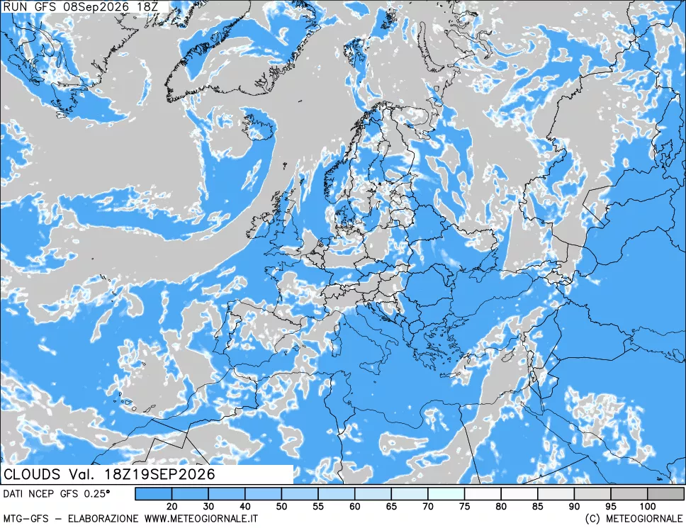mappa Nuvolosità totale