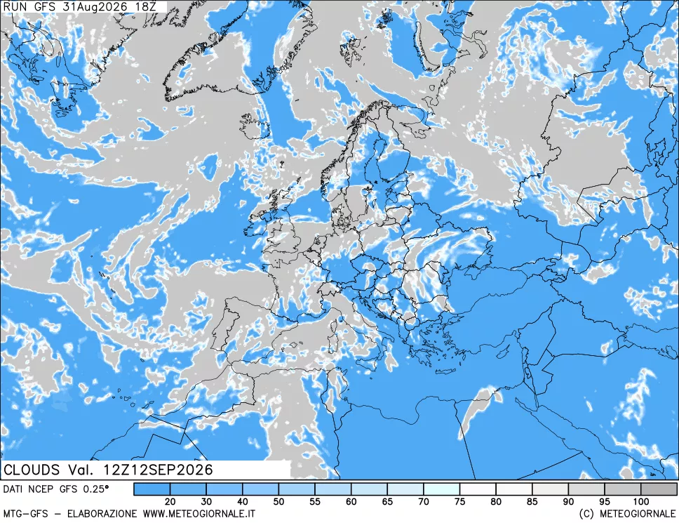 mappa Nuvolosità totale