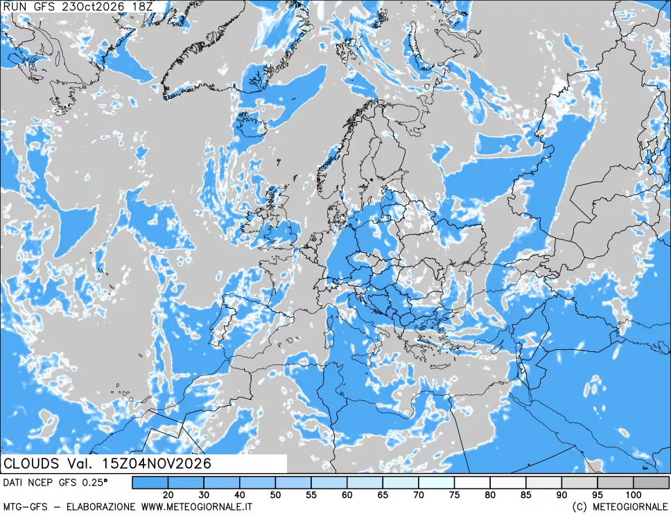 mappa Nuvolosità totale