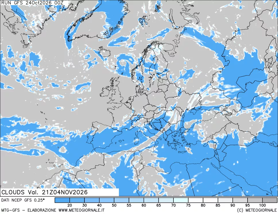 mappa Nuvolosità totale