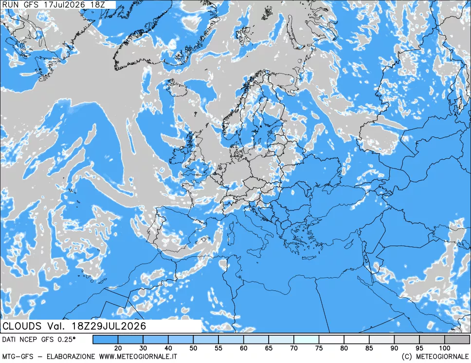 mappa Nuvolosità totale