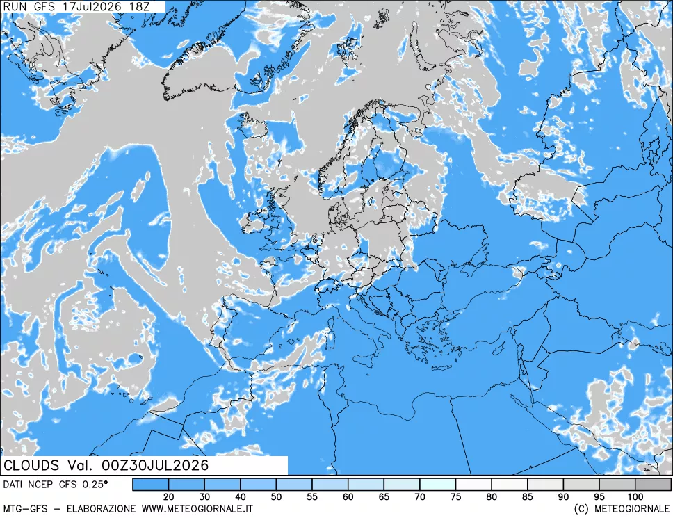 mappa Nuvolosità totale