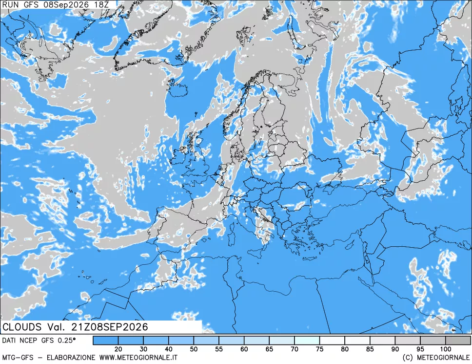 mappa Nuvolosità totale