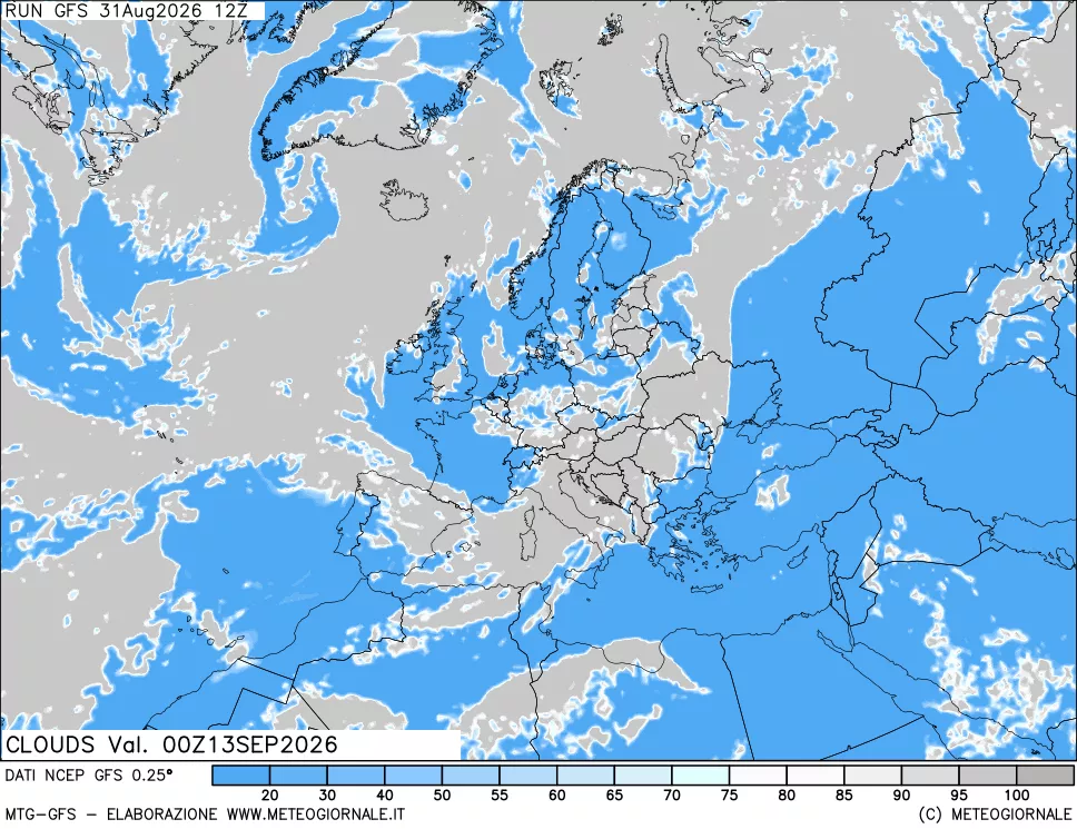 mappa Nuvolosità totale